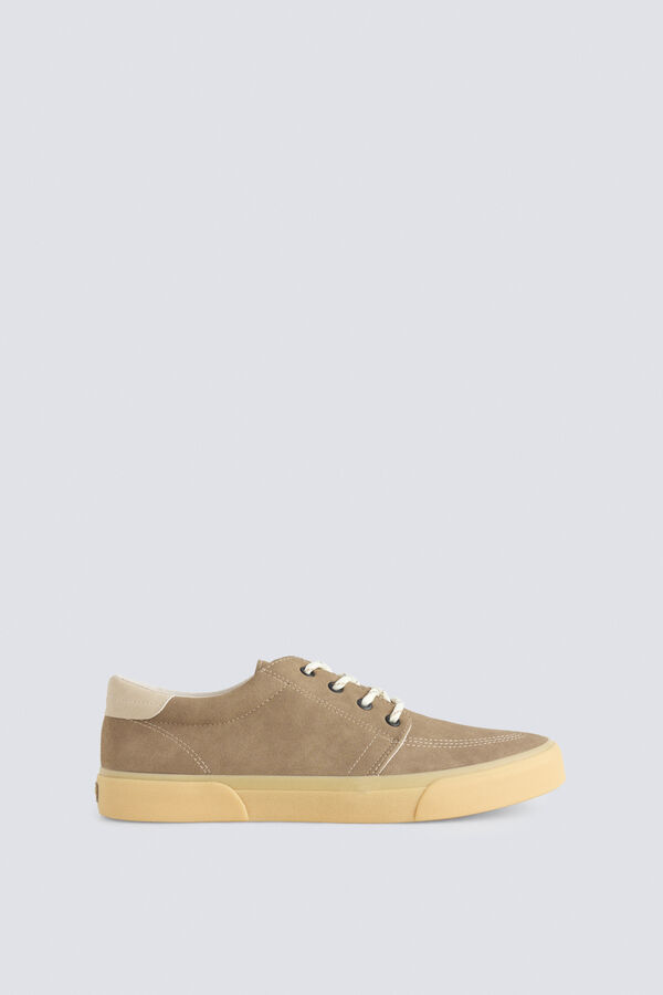 Springfield Soft faux leather iconic sneaker grey