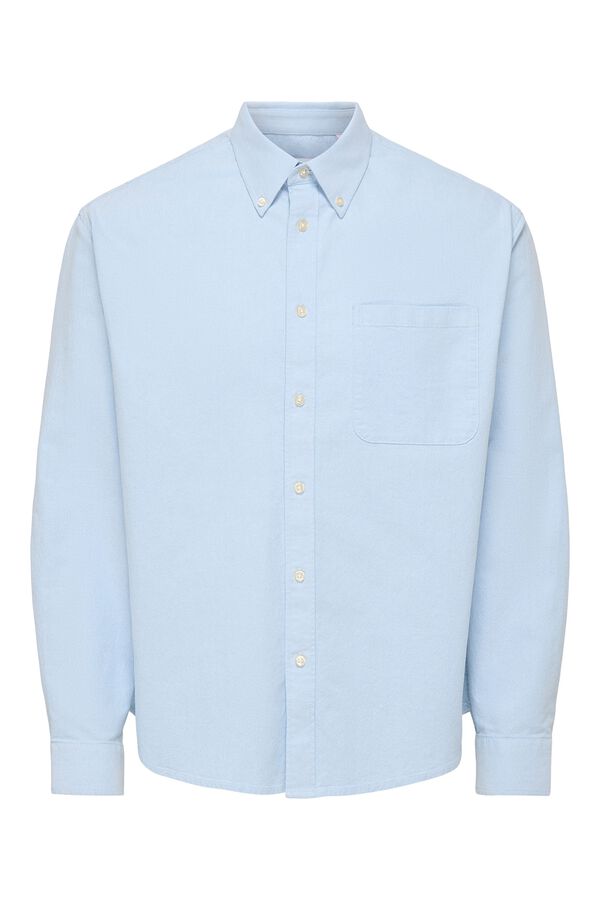 Only & Sons Regular fit oxford shirt blue