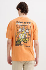 Inside Camiseta oversize de manga corta coral