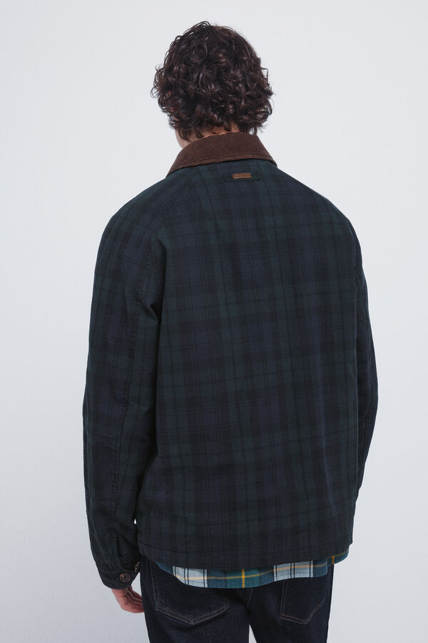 Springfield Parka cuadros cuello pana estampado