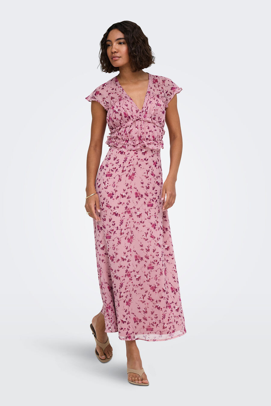 Vestido largo estampado floral