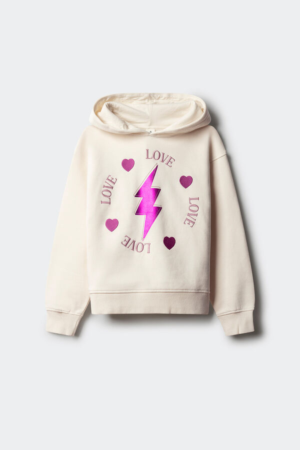 Springfield Kids Sudadera rayo niña. blanco