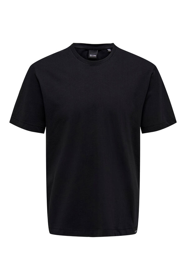 Springfield Camiseta básica regular fit negro