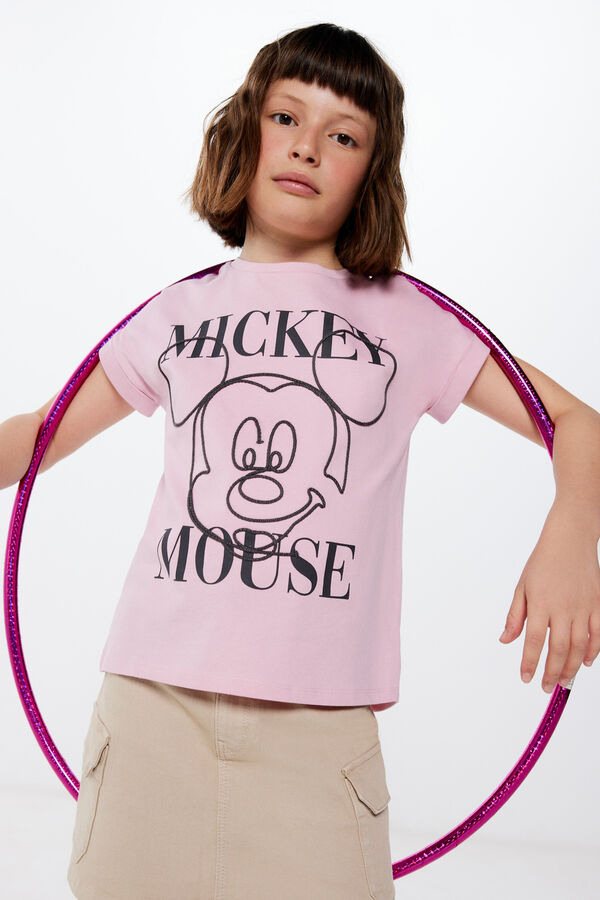 Springfield Lányka Mickey egeres póló rózsaszín