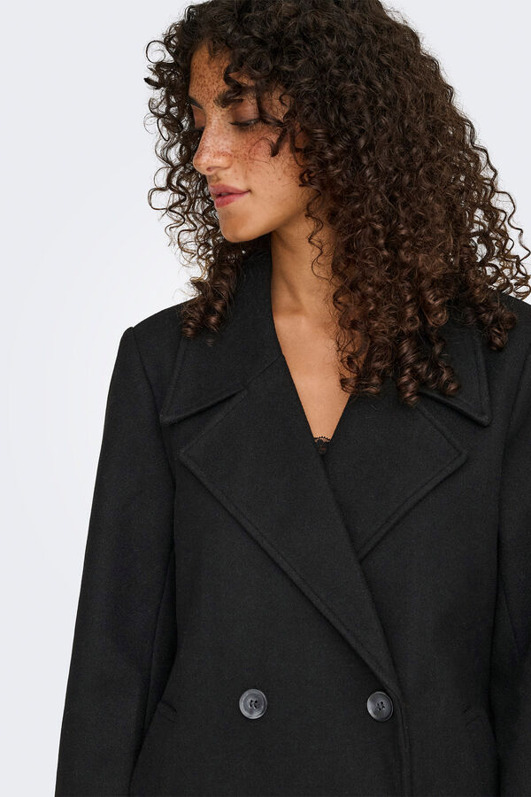 Only Long cloth coat black
