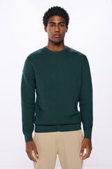 Springfield Pull structuré uni vert