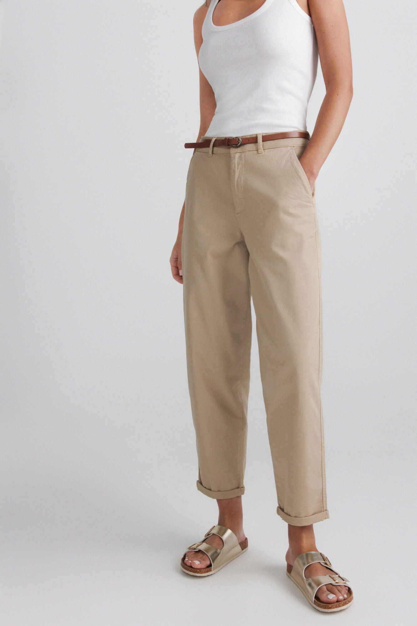 Springfield Cal&ccedil;as chino com cinto