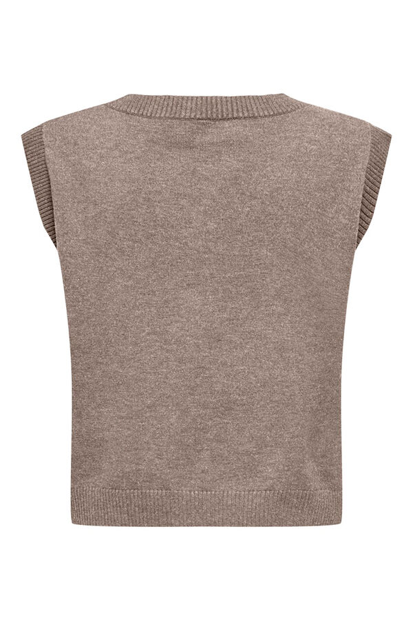 Only Weste mit V-Ausschnitt, spitz zulaufend Ausschnitt Grau