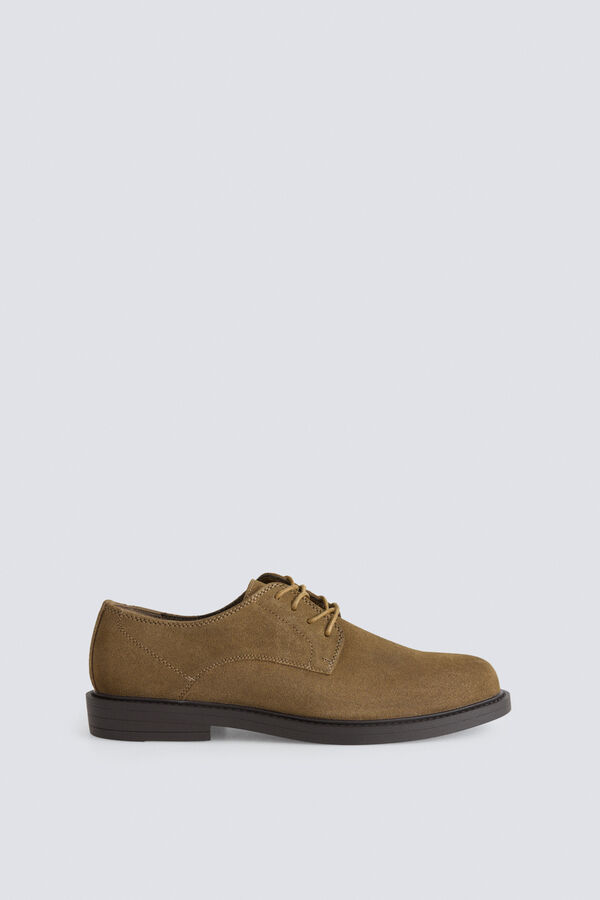 Springfield Zapato traje piel marr&oacute;n