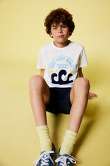 Springfield Boy's Summer Camp T-shirt boja slonovače