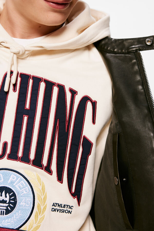 Springfield Motociklistička jakna od imitacije kože smeđa