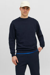 Jack & Jones Sudadera básica cuello redondo azul
