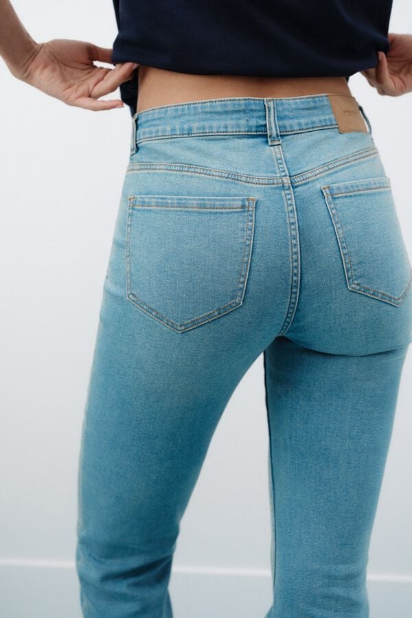 Springfield Jeans bootcut flare tiro bajo azul