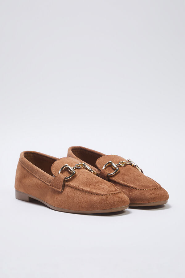 Trendyol Mocasines ante con hebilla marr&oacute;n