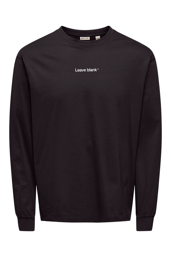 Only & Sons Printed long sleeve T-shirt grey