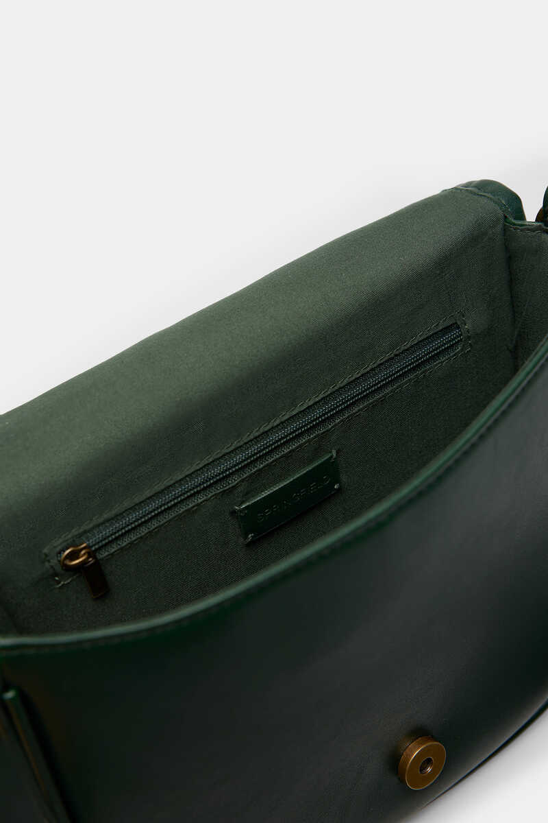 Springfield Woven Crossbody Bag dark green