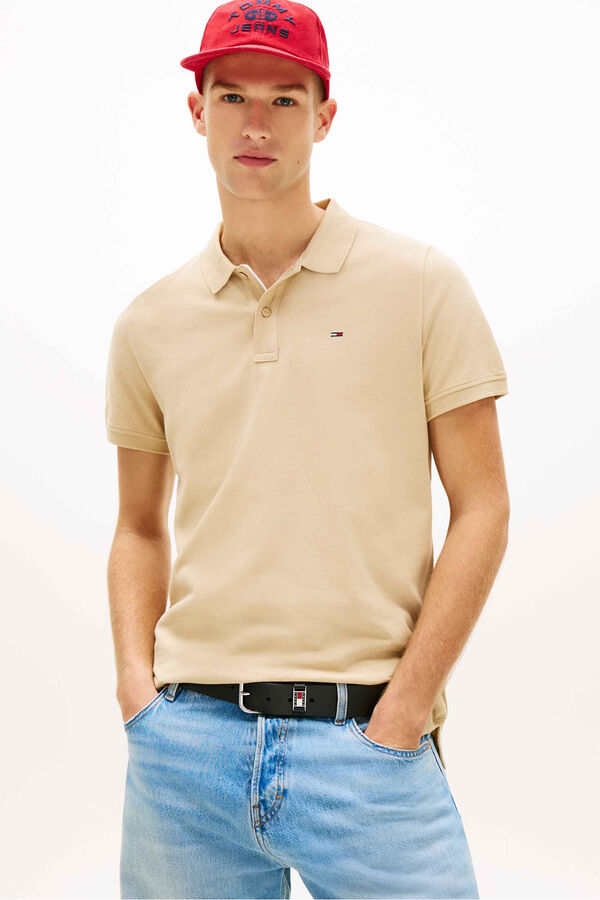 Tommy Jeans Slim short sleeve polo shirt Bež