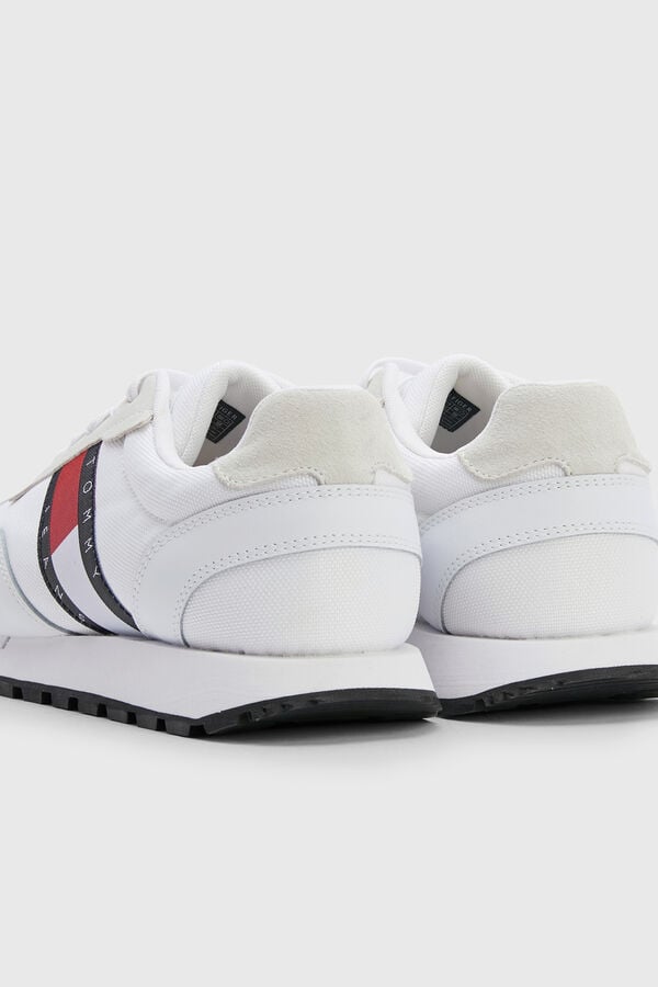 Springfield Men's Tommy Jeans retro runner with flag white