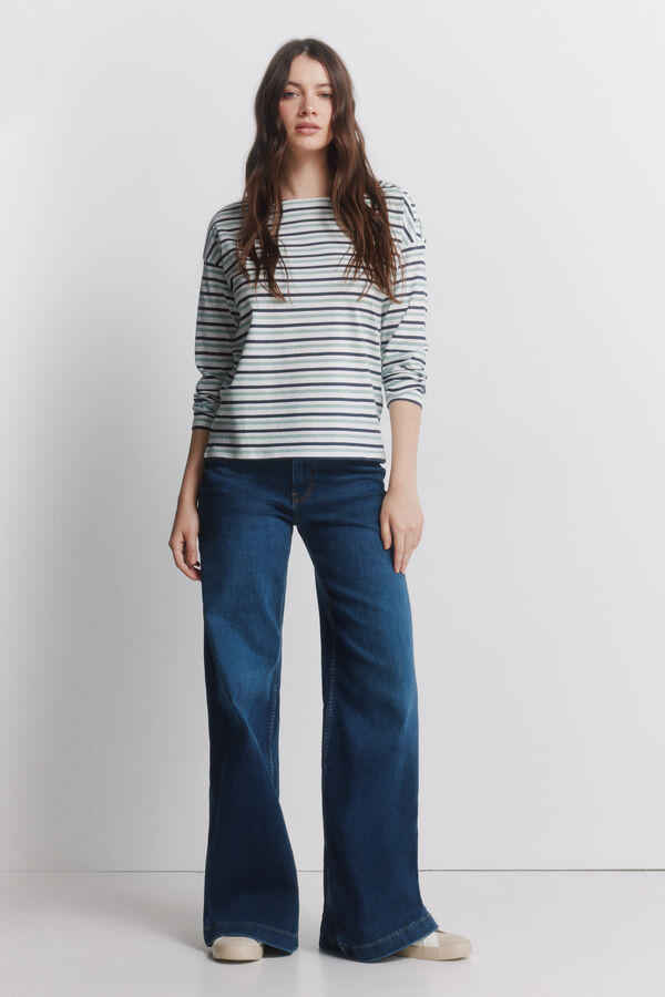 Springfield Shoulder button T-shirt brown