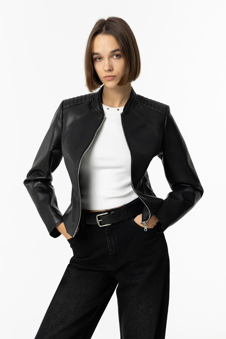 Chaqueta Efecto Piel