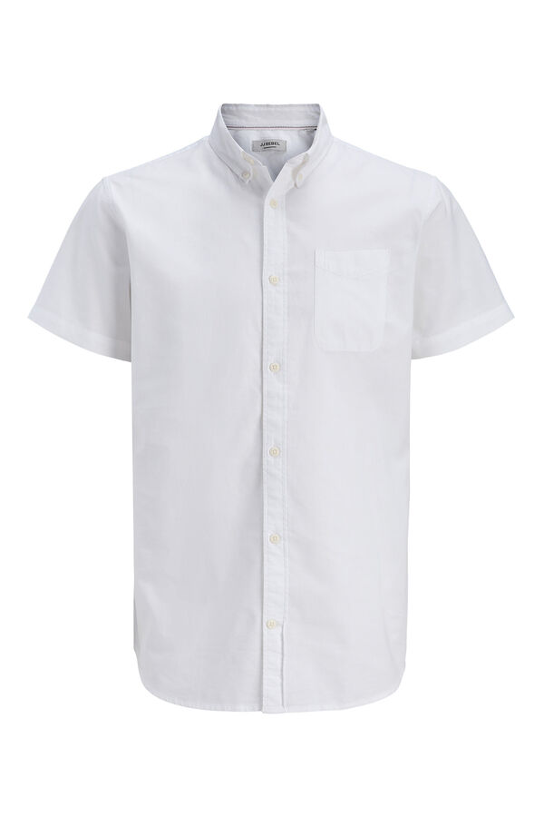 JJ REBEL Camisa oxford manga corta blanco