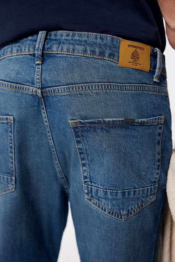 Springfield Jeans regular lavado medio oscuro turquesa