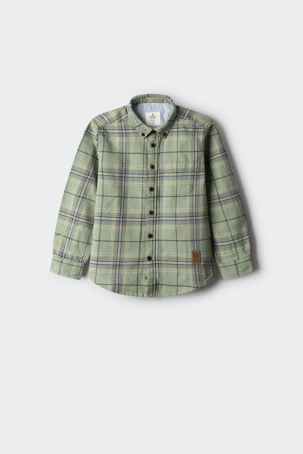 Springfield Camisa xadrez menino verde