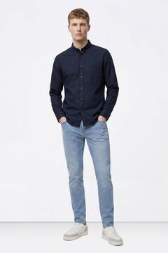 Tiffosi Camisa estruturada Slim Fit Dobby
