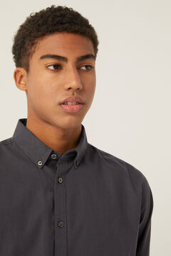 Springfield Chemise pinpoint stretch gris