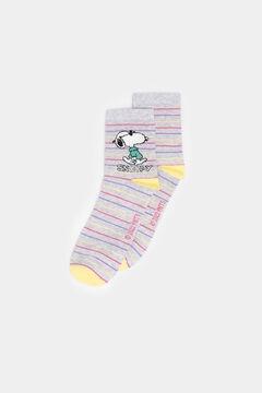 Springfield Striped Snoopy socks grey