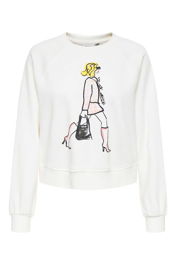 Only Front sweatshirt white
