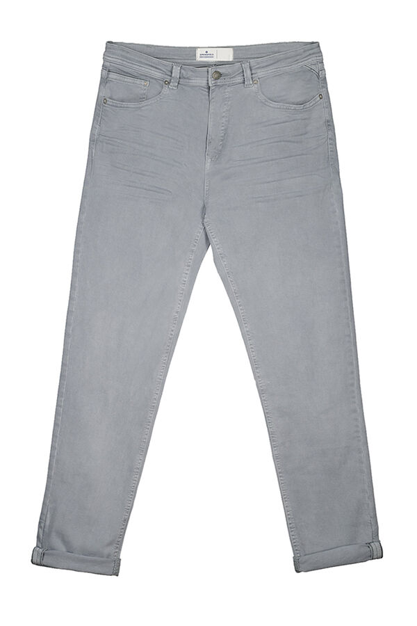 Springfield Slim fit washed 5-pocket coloured trousers Blue