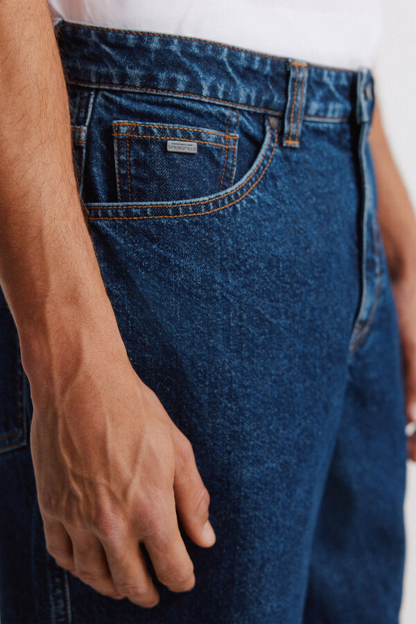 Springfield Bermuda vaquera straight fit azul