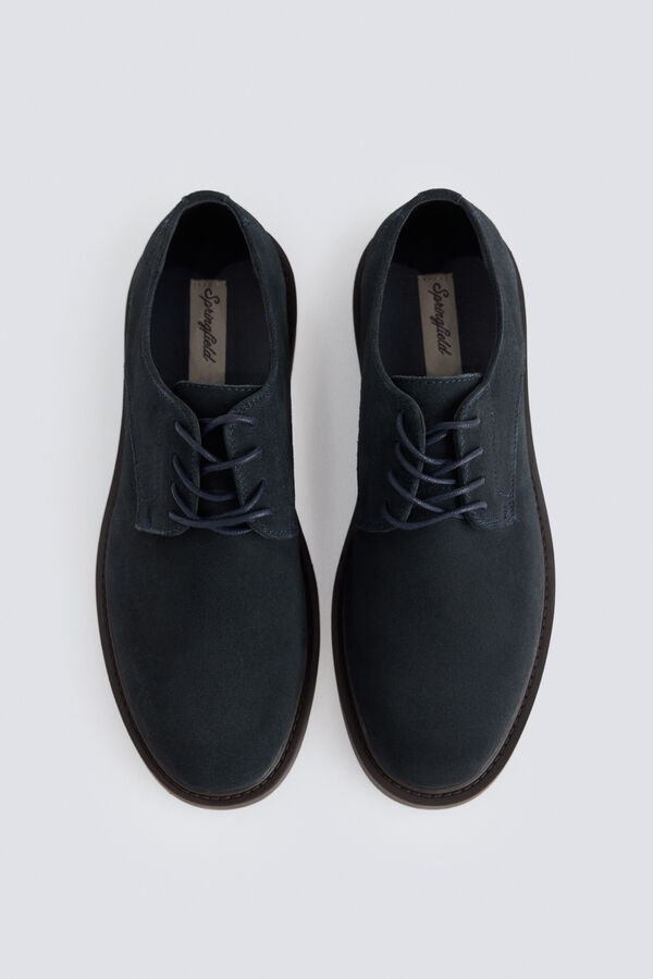 Springfield Zapato traje piel azul