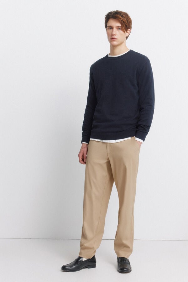 Springfield Pull basique logo Springfield bleu