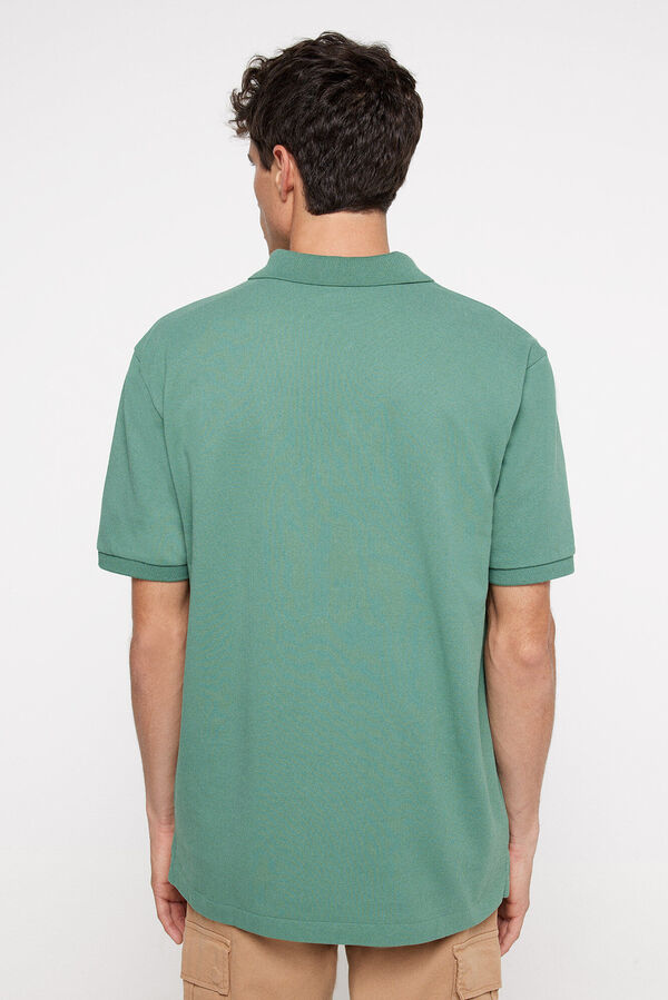 Springfield Osnovna polo majica od pikea regular kroja zelena
