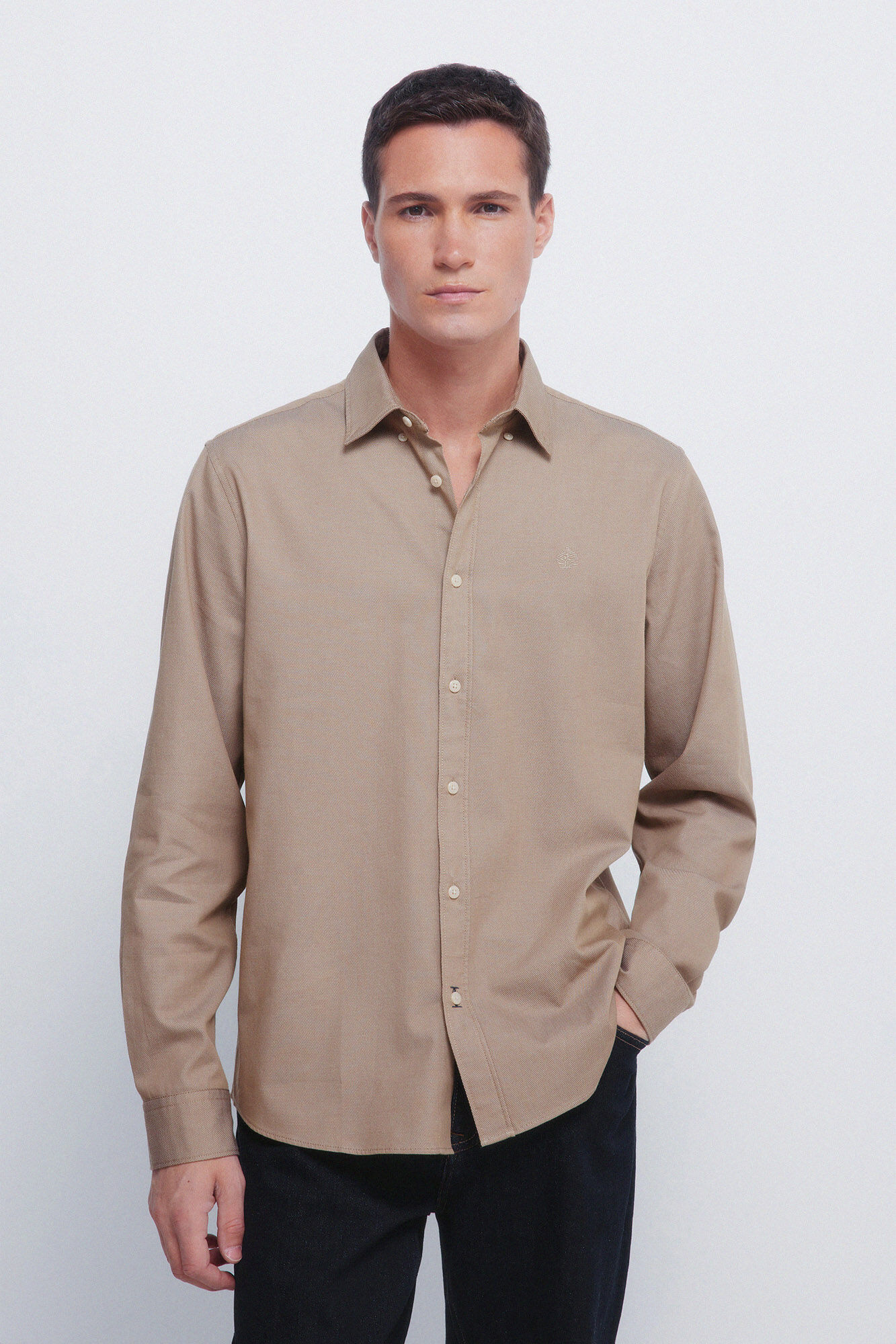 Springfield Two-tone structured shirt