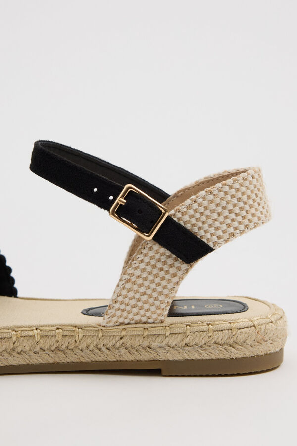 Inside Jute flat sandals black