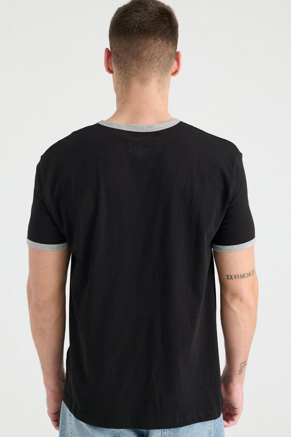 Springfield T-shirt básica com contrastes preto
