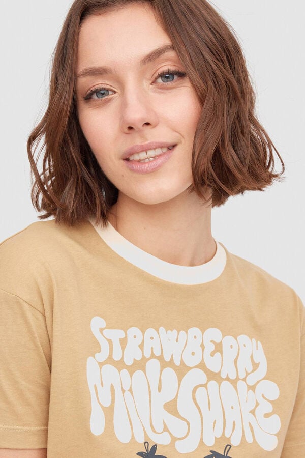 Springfield T-shirt com estampado camelo