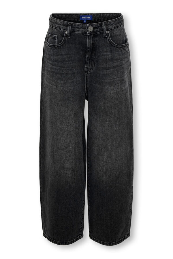 Only & Sons Junior Balloon-Cut Baggy Jeans black