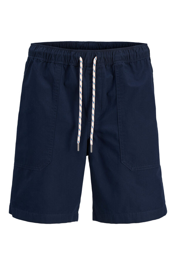 Jack & Jones PLUS Cotton jogger shorts blue