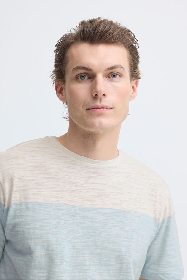 Blend Camiseta Manga corta rayas azul