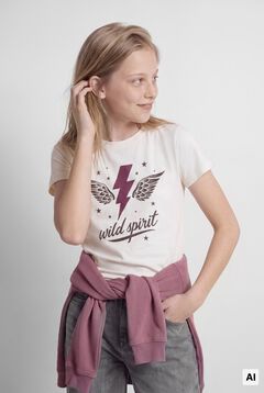 Springfield Kids Camiseta manga corta rayo con alas ni&ntilde;a