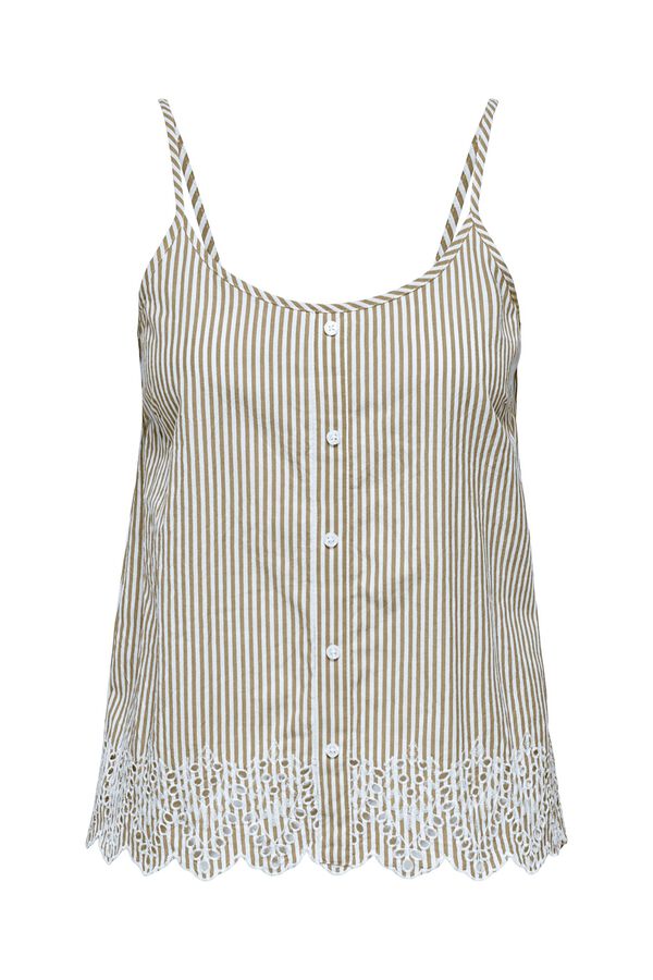 Only Top detalles bordados nude