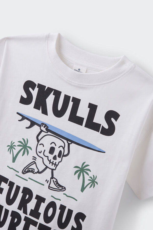 Springfield T-shirt "furious surfers" rapaz cru
