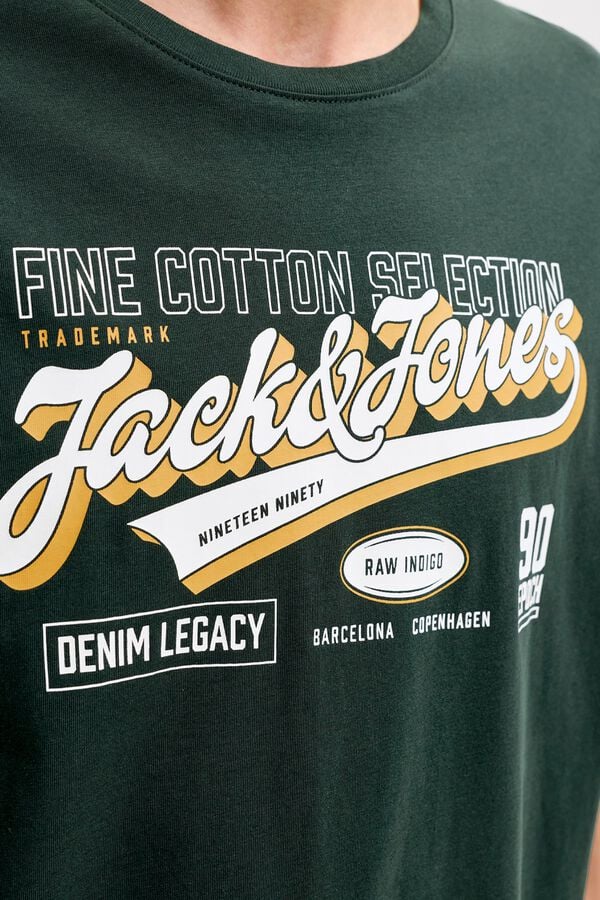 Jack & Jones PLUS Camiseta manga corta estampada turquesa