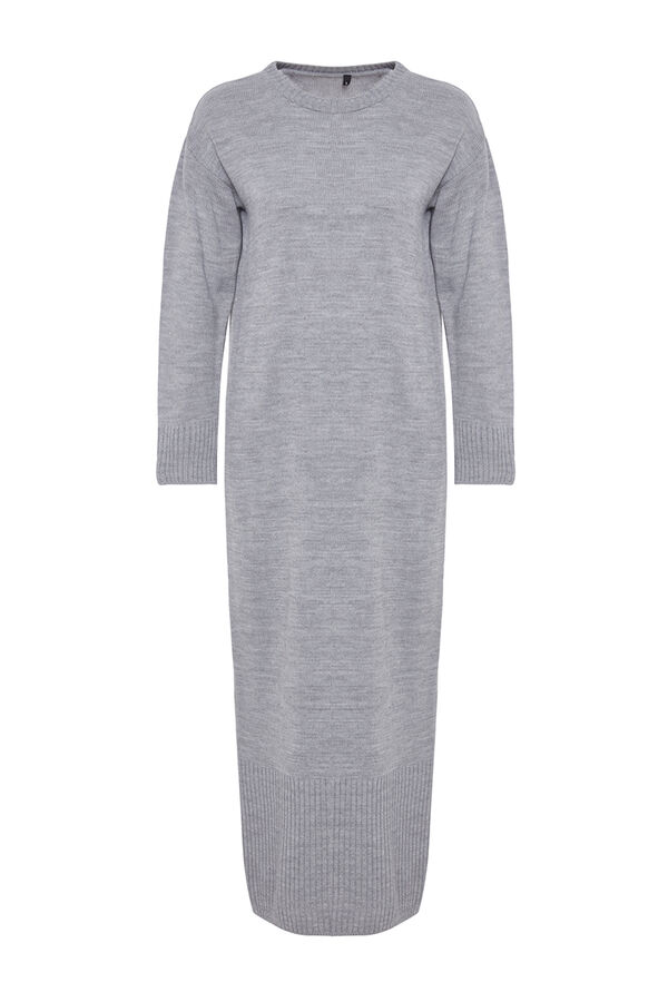 Trendyol Kleid und Strickjacke Set Grau