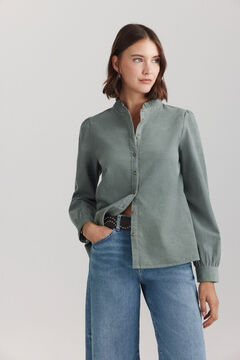 Springfield Corduroy pleated shirt