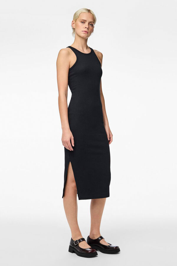 Pieces Vestido ajustado de tirantes negro